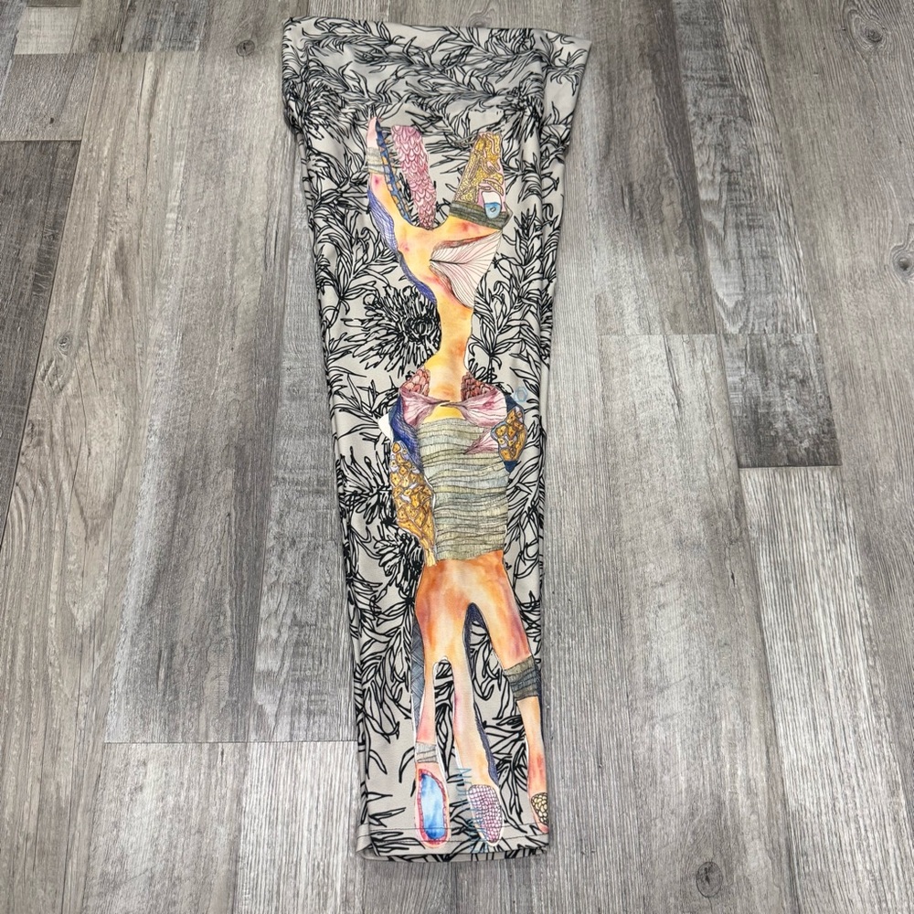 Coalition Snow Tahoe Floral Print Leggings Baselayers Artsy Abstract - Small - Picture 9 of 9